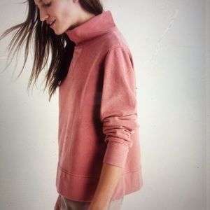 Madewell Garment -Dyed funnel neck sweater